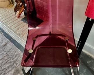 Purple Lucite Chair