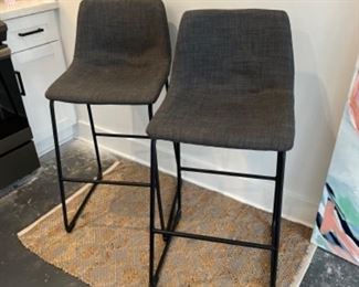 3 Grey Bar Stools 