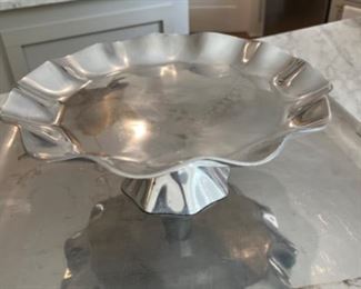 Silver Cake Plate and Silver Tray