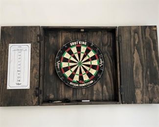 Dartboard W/ Custom Made Cabinet (A one of a kind)