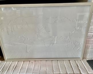 Embossed  Map of the world