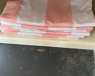 Pink and White Curtains Panels