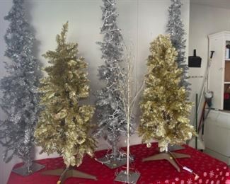 Silver and Gold Christmas Trees