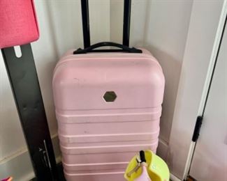 Pink luggage
