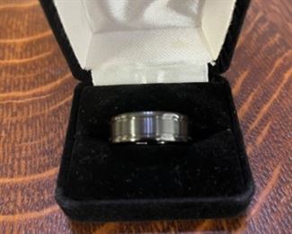 Men’s Black Stainless Steel Band Size 10 or 101/2