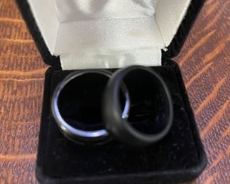 Men’s Black Stainless Steel Band Size 10 or 101/2 with Men’s Black Silicone Band