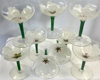 Handpainted Champagne Glasses