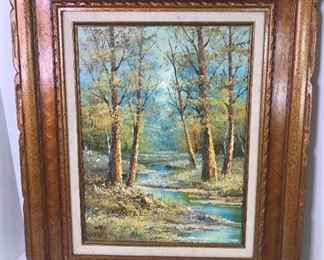 Beautifully Framed oil on canvas realism 
