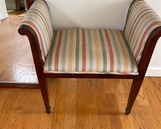 Striped small bench