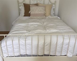White iron bed Queen size