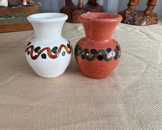 Puerto Rico artisan pottery small vases