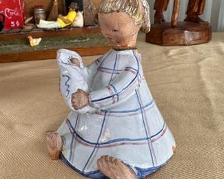 Pottery mother with baby