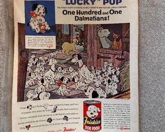 Vintage Friskies lucky pup dog food magazine ad