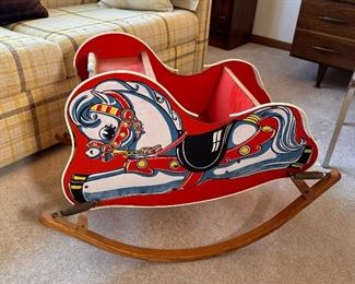 Vintage toy rocking horse