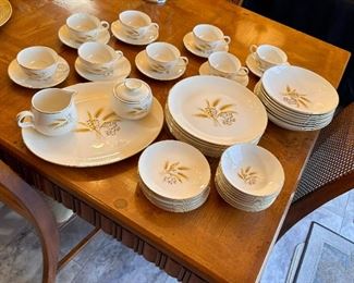 Set of Homer Laughlin Rhythm wheat china