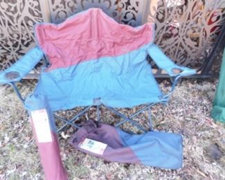 Ozark Trails Folding Love Seat & Table