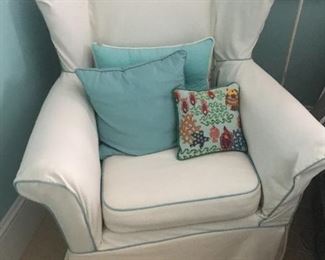 White Upholstered Chair $ 48.00
