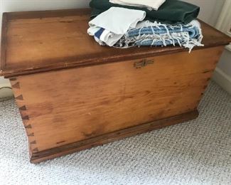 Antique Wood Trunk $ 140.00