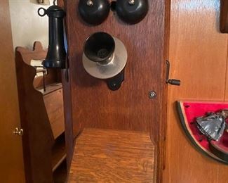 Antique Wall Telephone $ 94.00