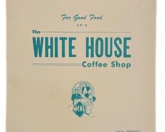 The White House Coffee Shop Menu