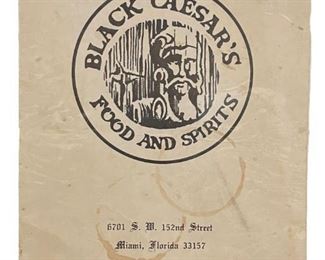 Black Caesar's Menu