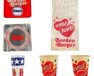 Selection of Borden Burger items