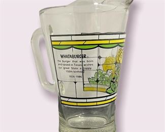 Whataburger Glass Pitcher