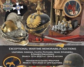 Wartime Military Memorabilia Auction March 12 13 2023 Centurion Auctions