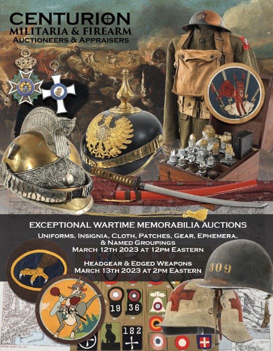 Wartime Military Memorabilia Auction March 12 13 2023 Centurion Auctions