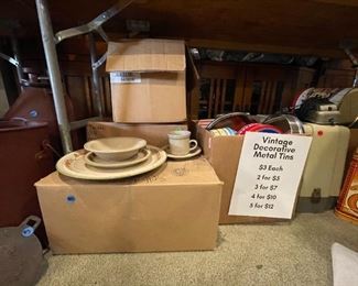 A complete 12-place dinner set with extras. Entire collection is priced at $100.