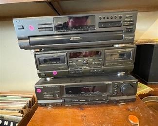 VHS players, cassette players - $10 each, $25 for all 3.