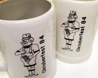 Octoberfest 1984 ceramic mugs