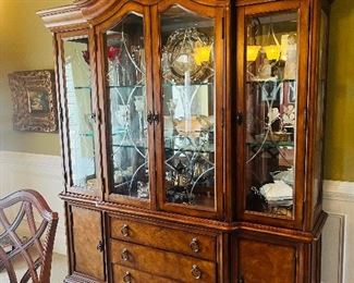 Pristine classic Schnadig china cabinet