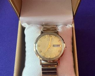 Longines 14k gold filled Admiral watch, works