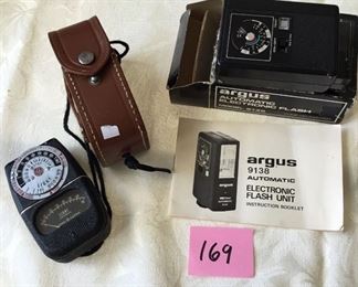 Argus flash and Honeywell lightmeter