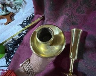 Heavy brass candlesticks