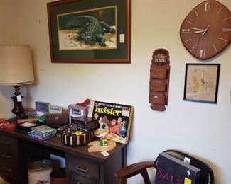 The clock is battery run and has a great look