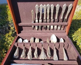 A beautiful set of Sterling flatware in a handsome box