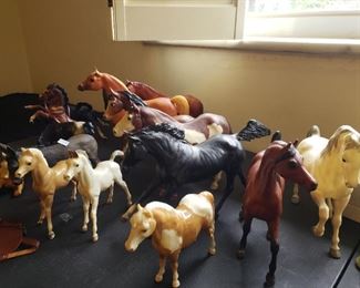 a herd of Bryer horses