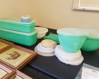 Quite a bit of Tupperware