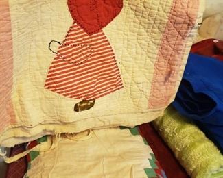 Sunbonnet quilt and some toppers