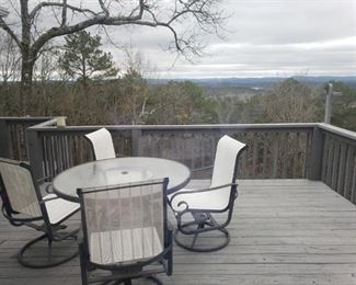 Patio table w 4 rocker chairs