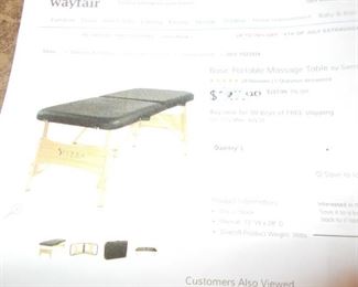 Never used massage table
