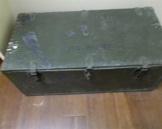 Wooden military trunk