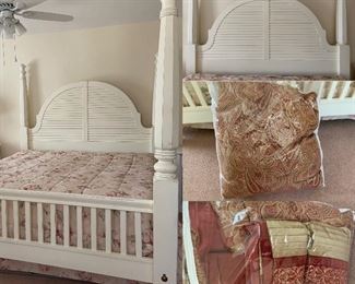 Oversized 4 Poster White Shutters King Bed & Frame
King Comforter Set
