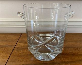 Krosno Poland Large Heavy Crystal Ice Bucket Vintage 60’s-70’s
