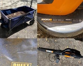 Worx WG545.1 Blower, Quest Garden Wagon/Cart