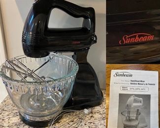 Black Sunbeam Hand/Stand Mixer