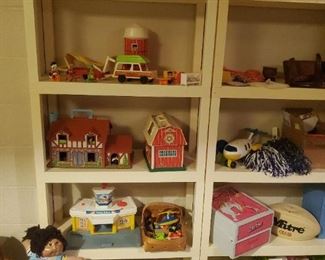 Fisher price airport, family home, barnyard, and camper all with most or all of the pieces!