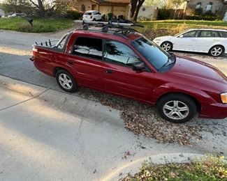 2005 Subaru Baja!!! Woo-hoo!
Some small cosmetic issues… but runs great and is ready for adventure!
Clean title, brand new tires, Yakima roof rack already on it. 192k and runs wonderfully. Currently registered & inspected. These things are about to get even more popular on account Subaru is rereleasing  them in 2024!